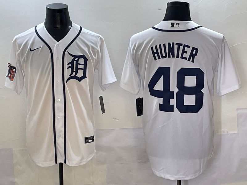 Men 2025 Detroit Tigers #48 Hunter White Game Nike MLB Jersey style 2